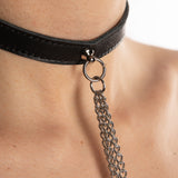 Collare con Catene in Pelle