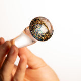 Dildo Curvo con Glitter in Vetro