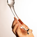 Dildo Curvo con Glitter in Vetro