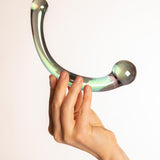 Dildo Doppio Curvo in Vetro