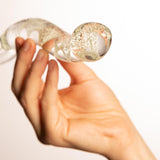 Dildo Fluorescente con Anello in Vetro