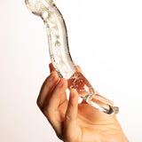 Dildo Fluorescente con Anello in Vetro