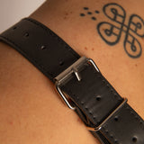 Harness Costas con Anelli in Pelle Nero
