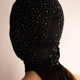 Maschera a Rete con Cristalli Nera