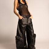 Namilia Cyclone Pantaloni in Eco Pelle