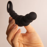 Palline Anali con Anello in Silicone Nero