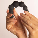 Palline Anali con Anello in Silicone Nero