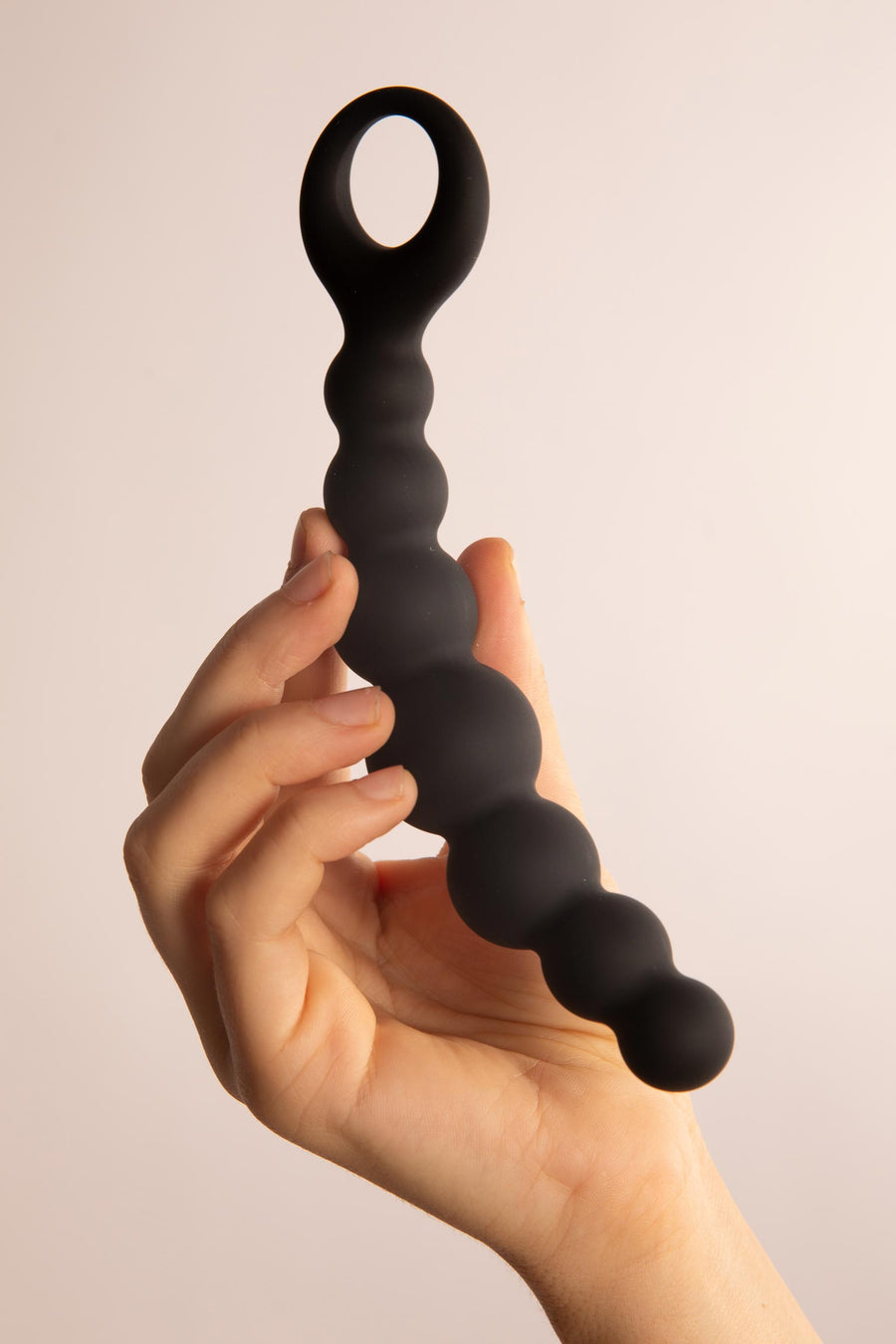 Palline AnalI con Anello in Silicone Nero
