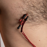 Pinze per Capezzoli Con Catena Rossa