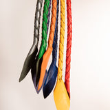 Rainbow Frusta con Frange in Pelle