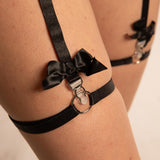 Set Top Harness & Reggicalze Elastico con Tulle