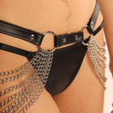 Set Top Harness, Perizoma & Cintura con Catene