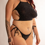 Set Top & Perizoma con Cristalli