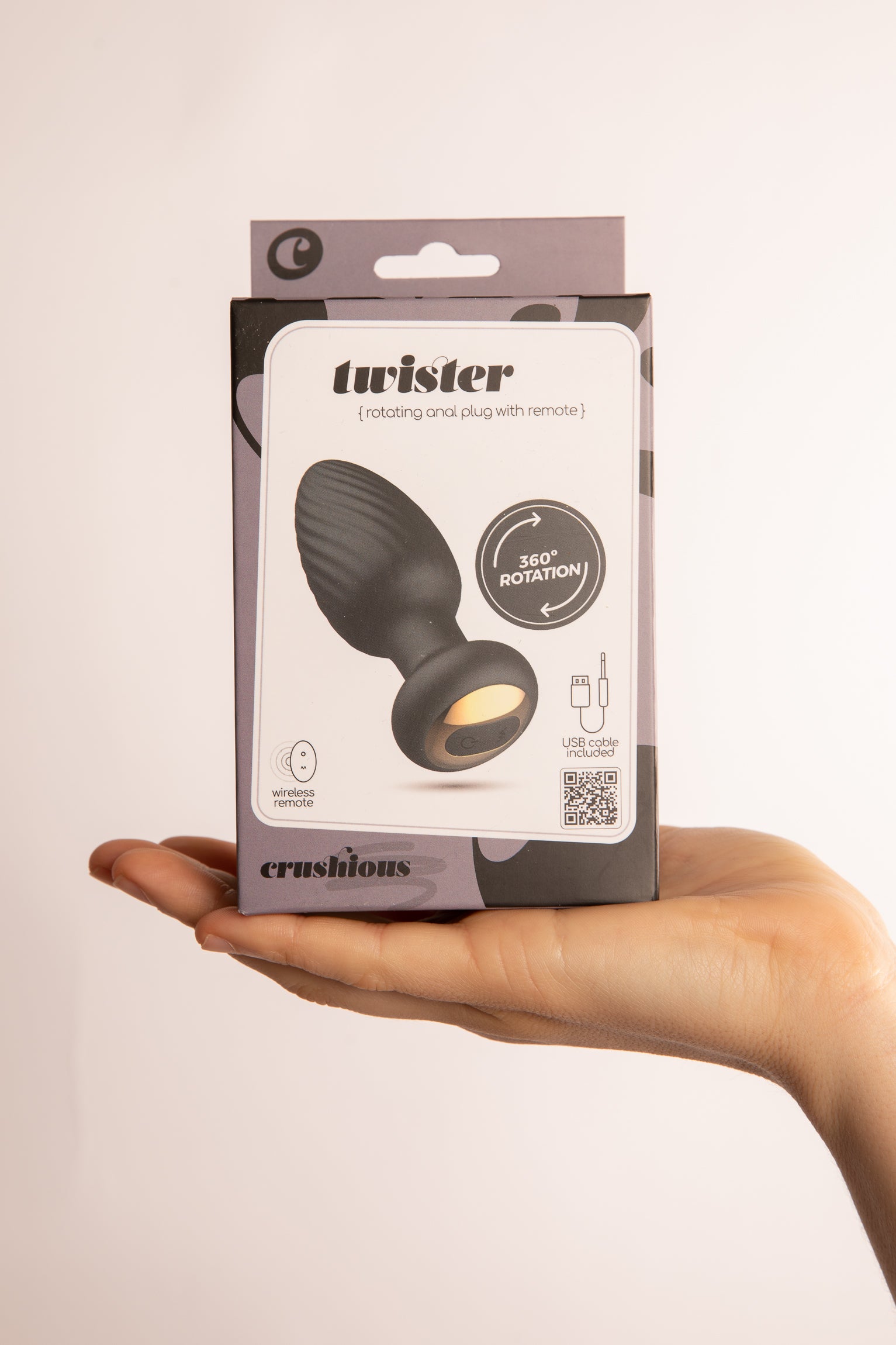Twister Plug Anale Rotante con Telecomando Nero WOVO Store Twister Plug Anale Rotante con Telecomando Nero WOVO Store