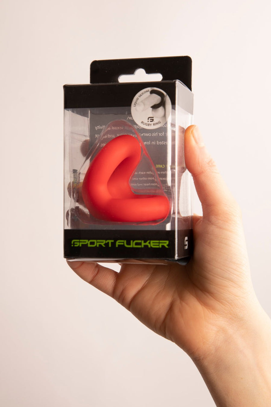 Cock Ring Rugby in Silicone Rosso