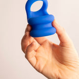 Cock & Ball Ring in Silicone Blu