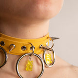 Gummy Princess Collare con Borchie e Anelli Giallo