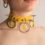 Gummy Princess Collare con Borchie e Anelli Giallo