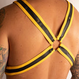 Harness con Catene in Ecopelle Giallo