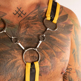 Harness con Catene in Ecopelle Giallo