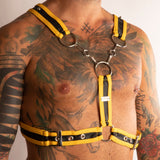 Harness con Catene in Ecopelle Giallo
