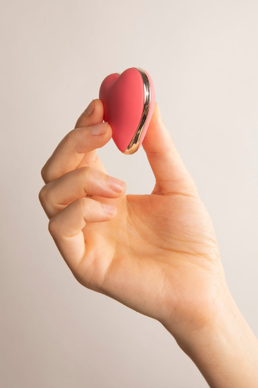 LAY-ON Heart Vibratore in Silicone Rosa